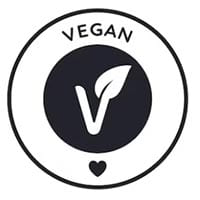 Yaprakla tamamlanan V harfli vegan ürün ikonu